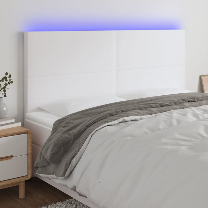 Tăblie De Pat Cu Led, , , Piele Ecologică