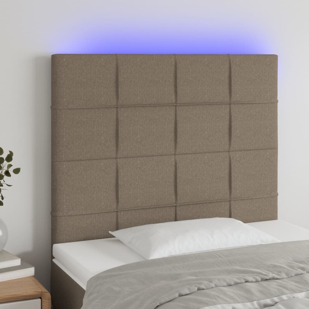 Tăblie De Pat Cu Led, , , Textil