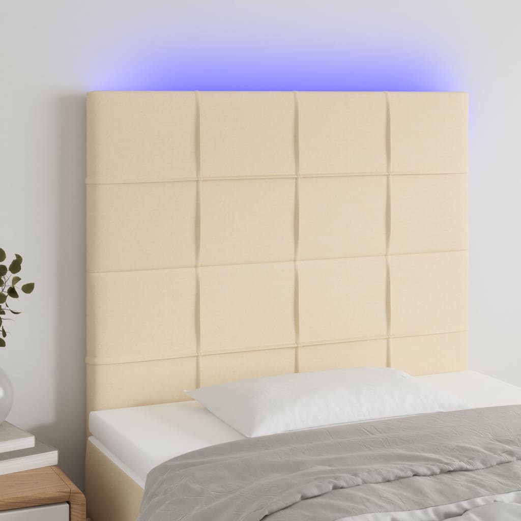 Tăblie De Pat Cu Led, , , Textil