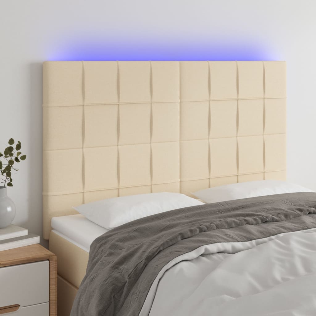 Tăblie De Pat Cu Led, , , Textil