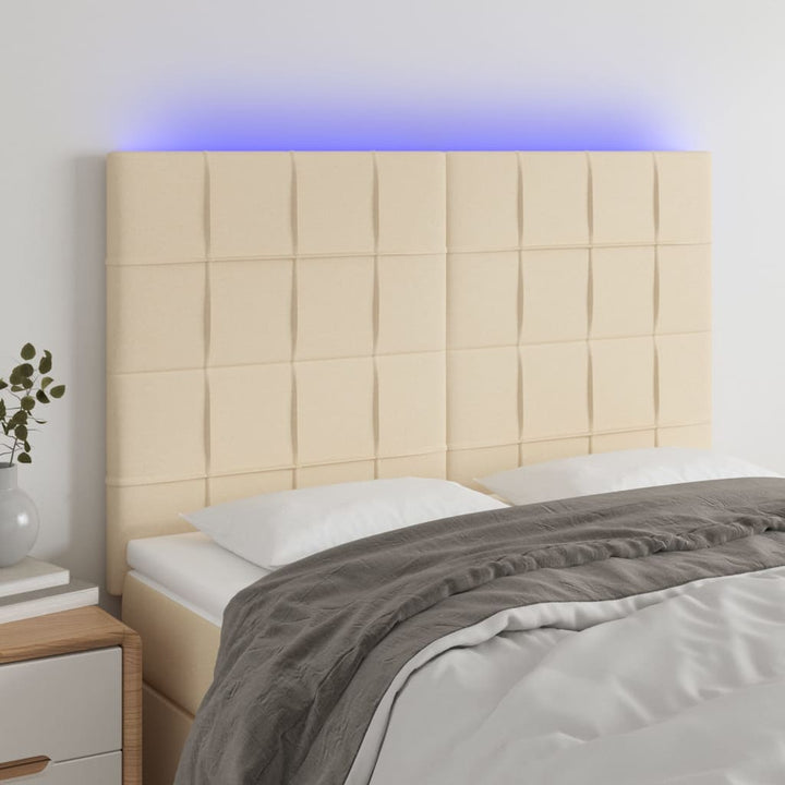 Tăblie De Pat Cu Led, , , Textil