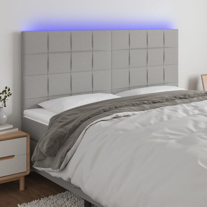 Tăblie De Pat Cu Led, , , Textil