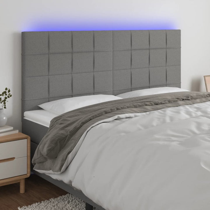 Tăblie De Pat Cu Led, , , Textil