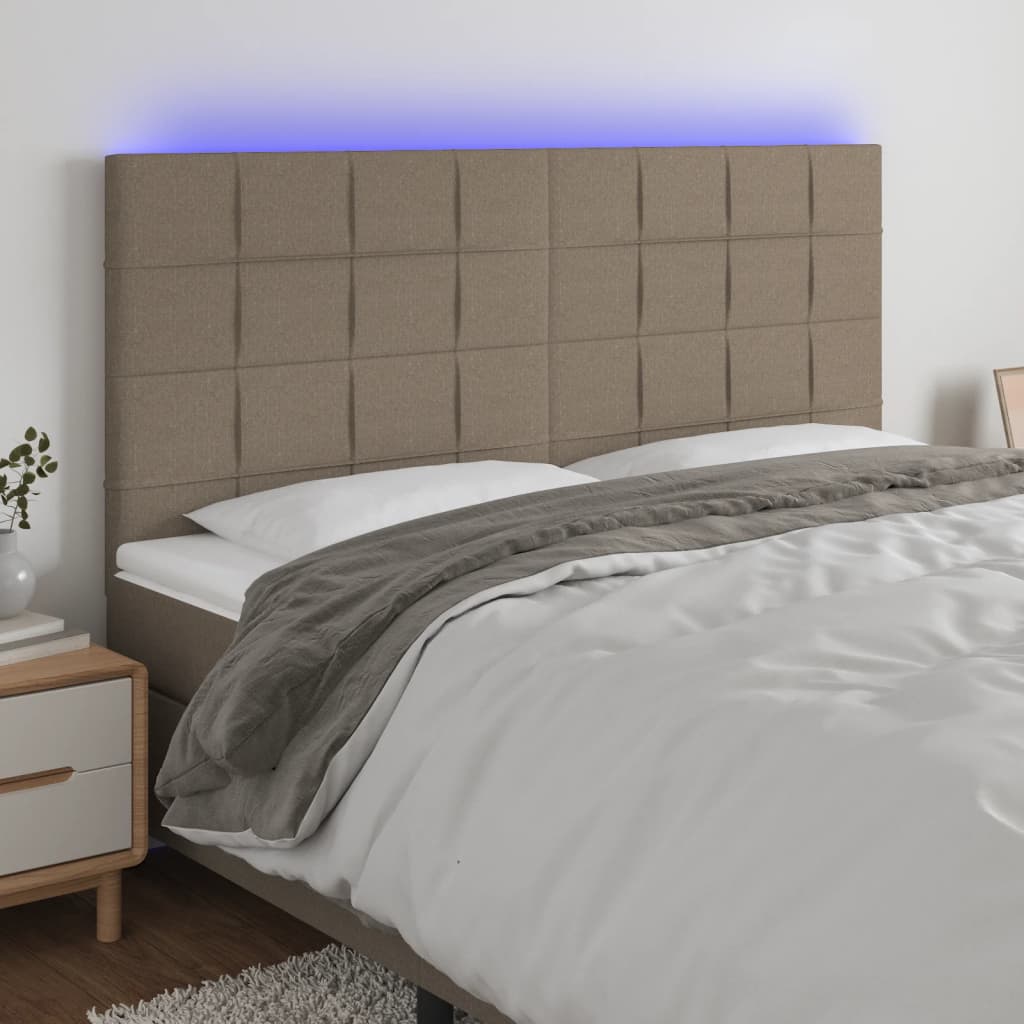 Tăblie De Pat Cu Led, , , Textil