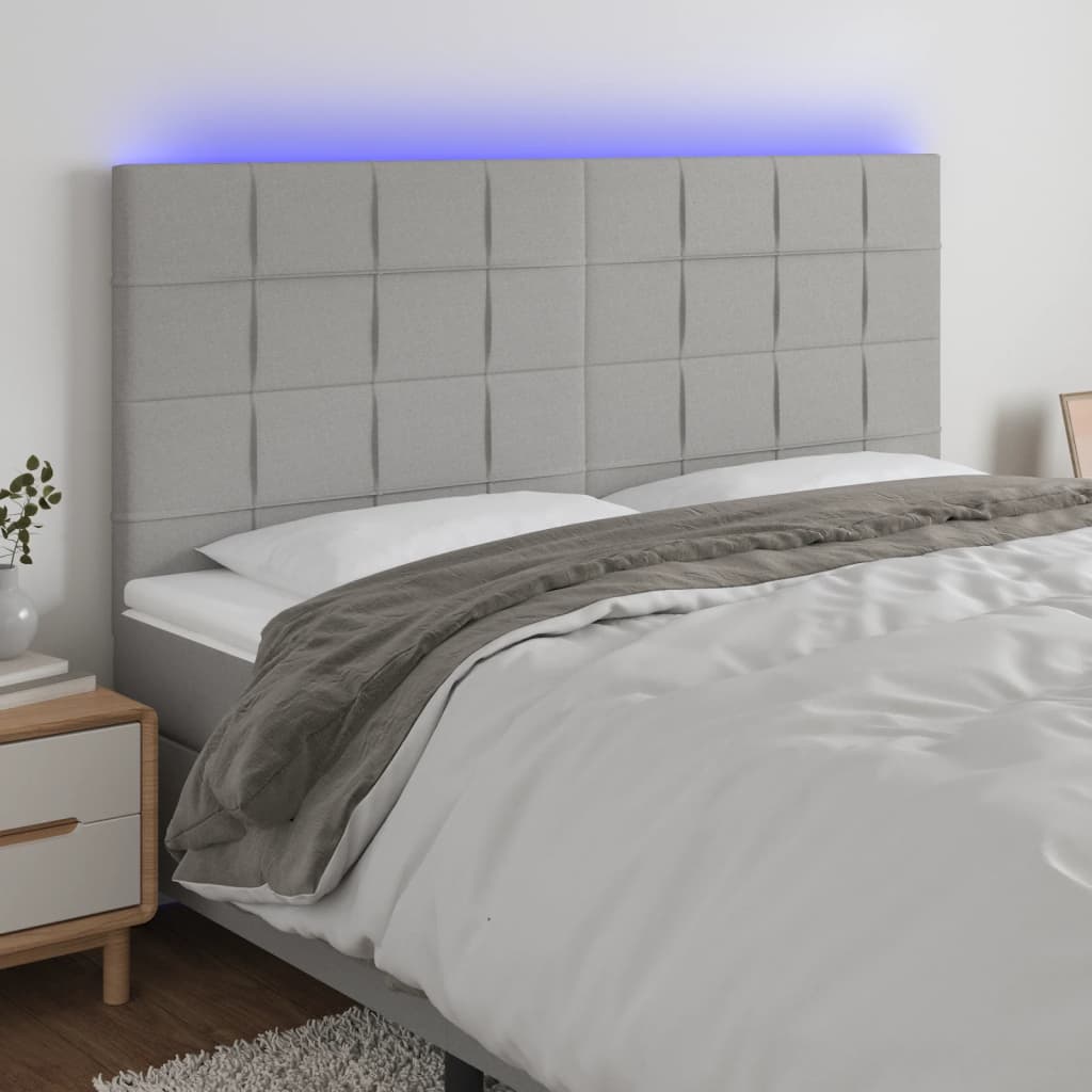 Tăblie De Pat Cu Led, , , Textil