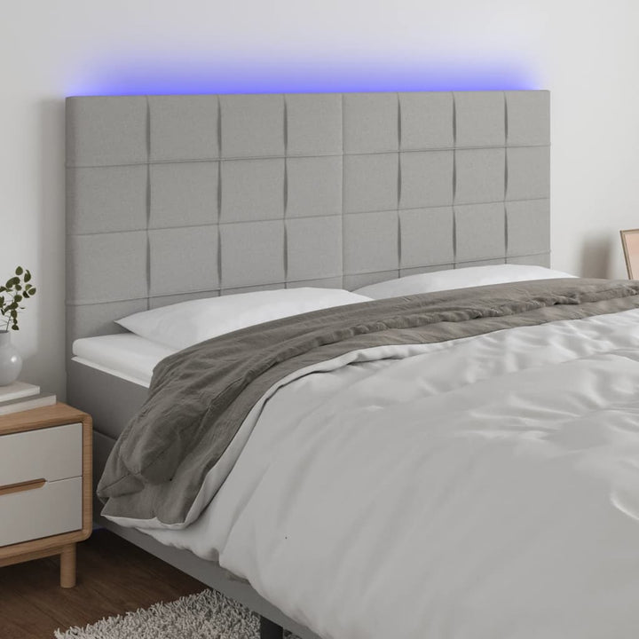 Tăblie De Pat Cu Led, , , Textil