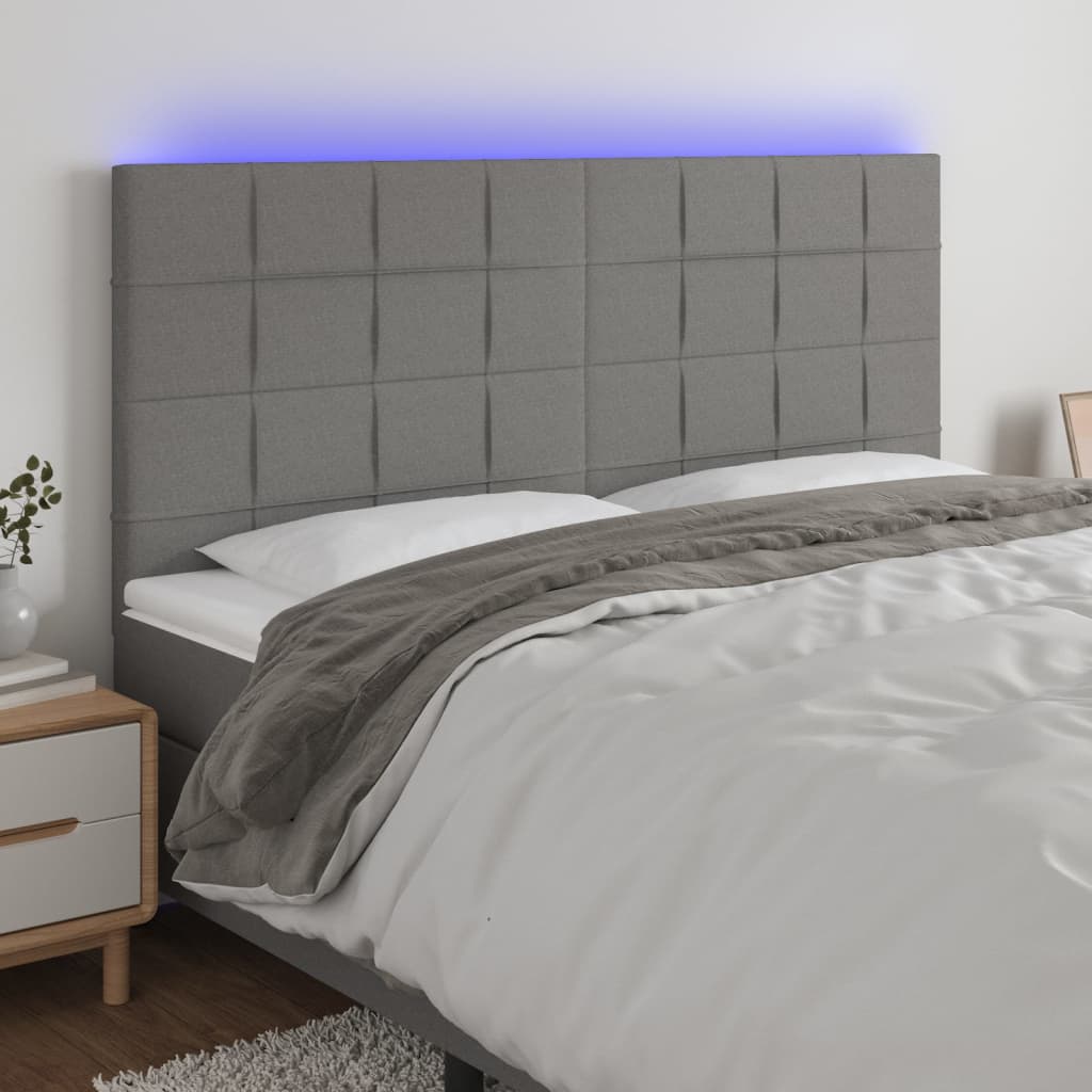 Tăblie De Pat Cu Led, , , Textil