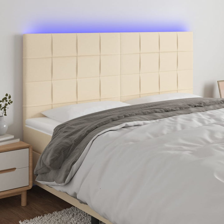 Tăblie De Pat Cu Led, , , Textil