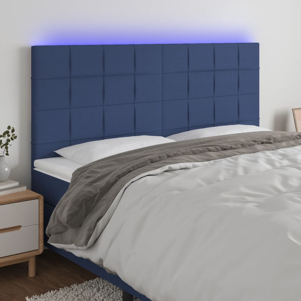 Tăblie De Pat Cu Led, , , Textil