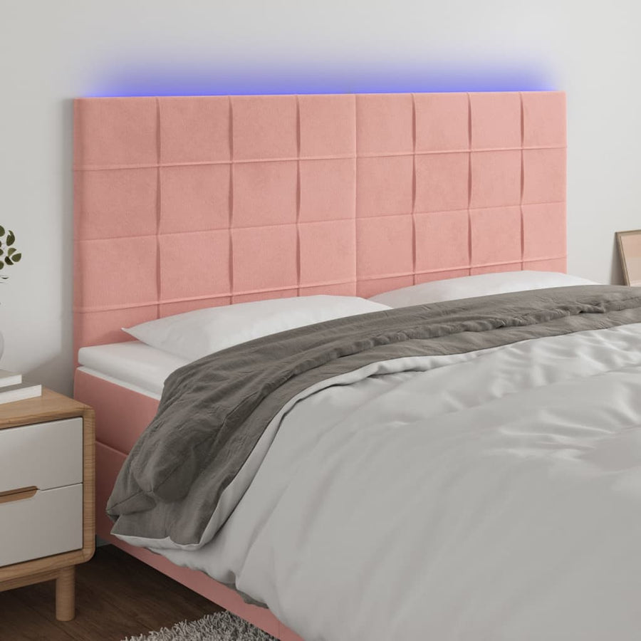 Tăblie De Pat Cu Led, , , Catifea