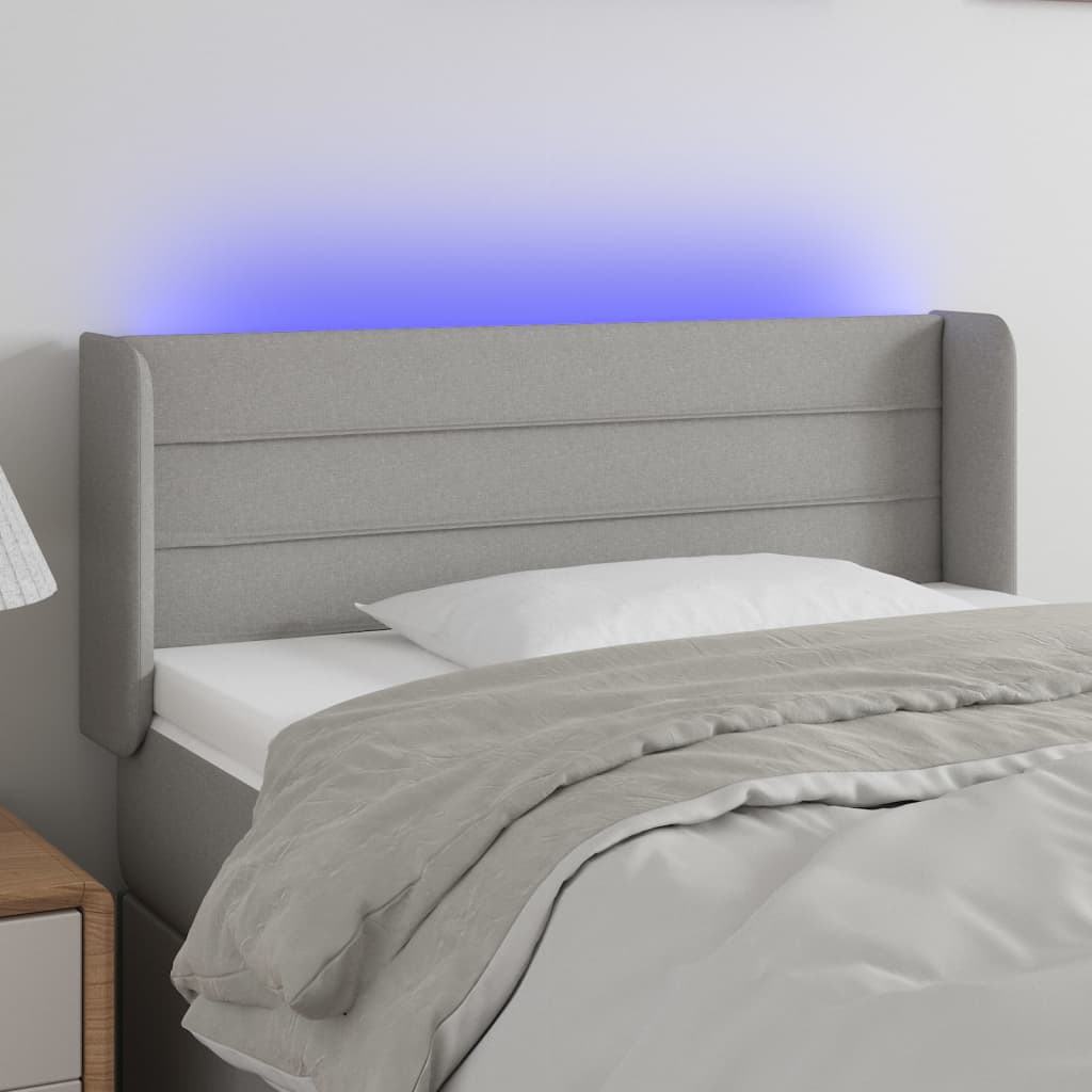 Tăblie De Pat Cu Led, , , Textil
