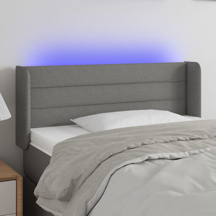 Tăblie De Pat Cu Led, , , Textil