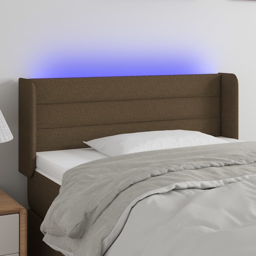 Tăblie De Pat Cu Led, , , Textil
