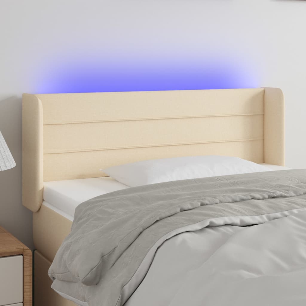 Tăblie De Pat Cu Led, , , Textil
