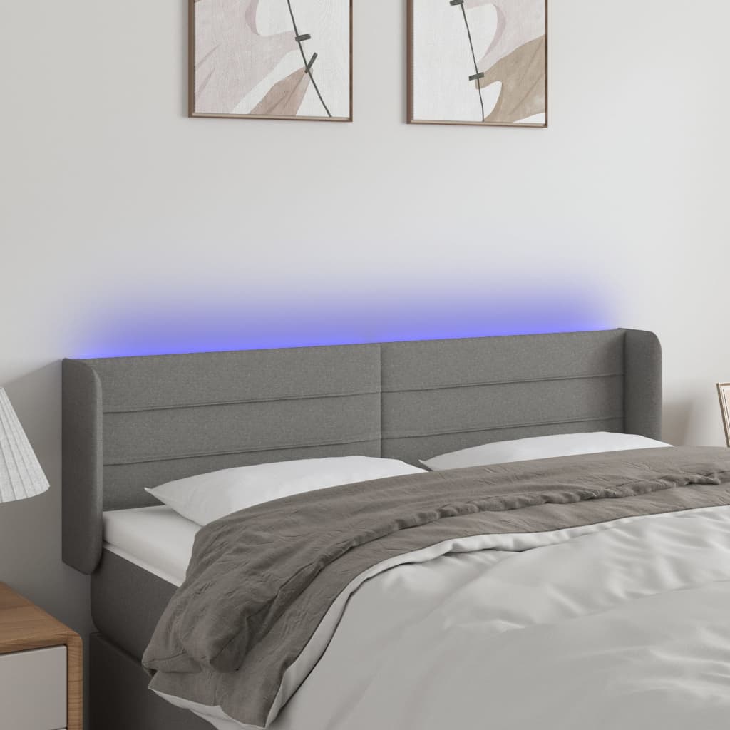 Tăblie De Pat Cu Led, , , Textil