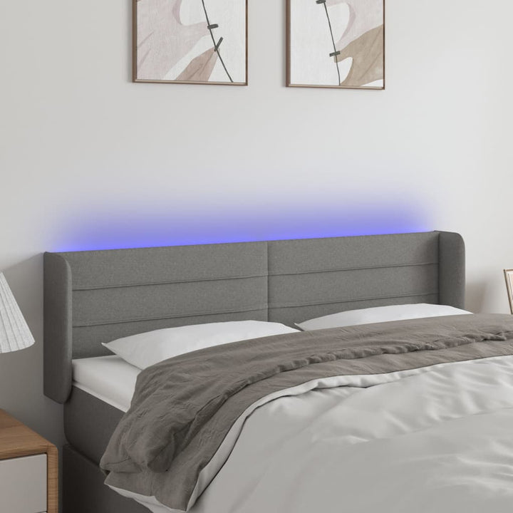 Tăblie De Pat Cu Led, , , Textil