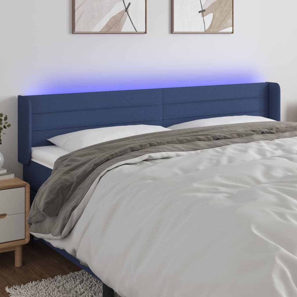 Tăblie De Pat Cu Led, , , Textil