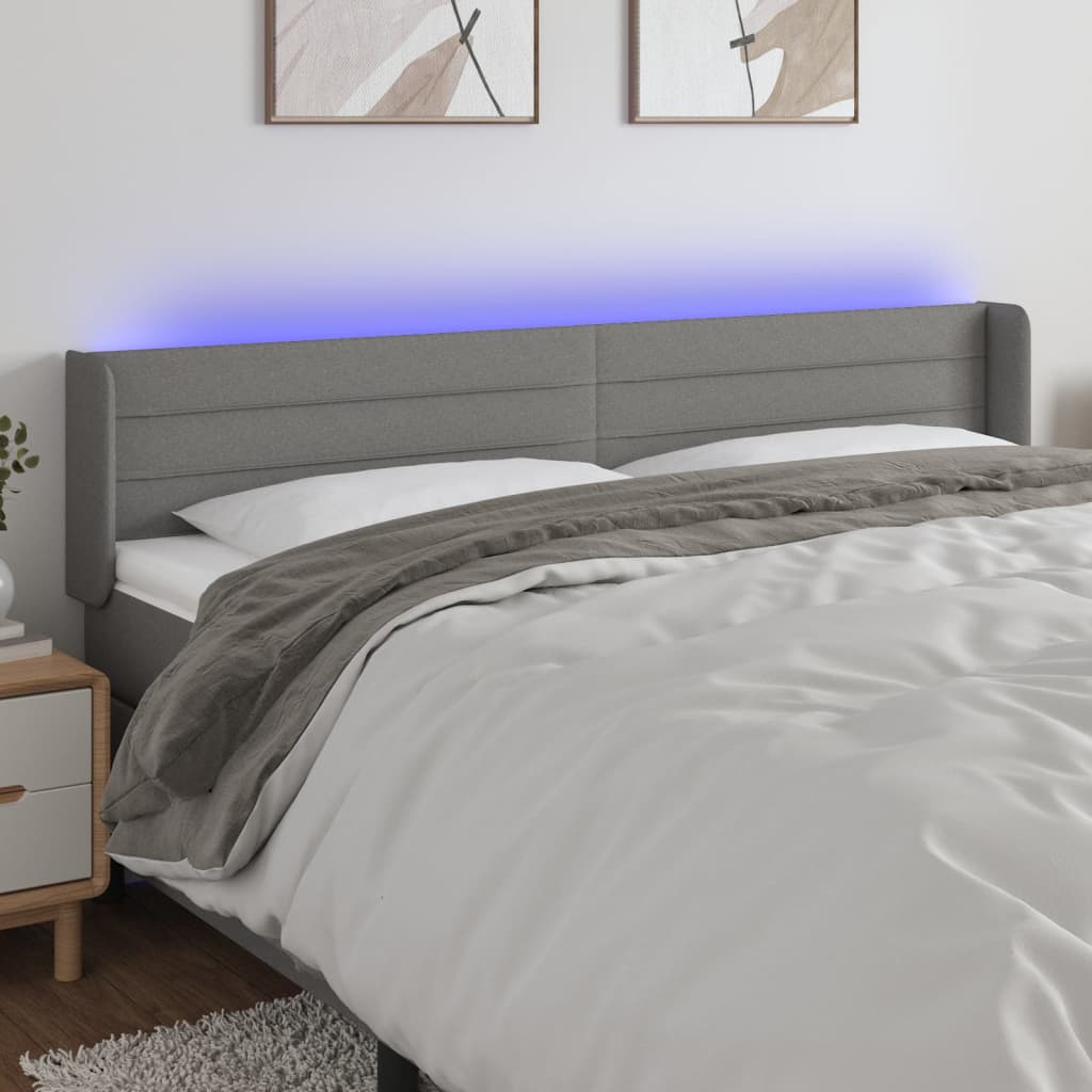 Tăblie De Pat Cu Led, , , Textil