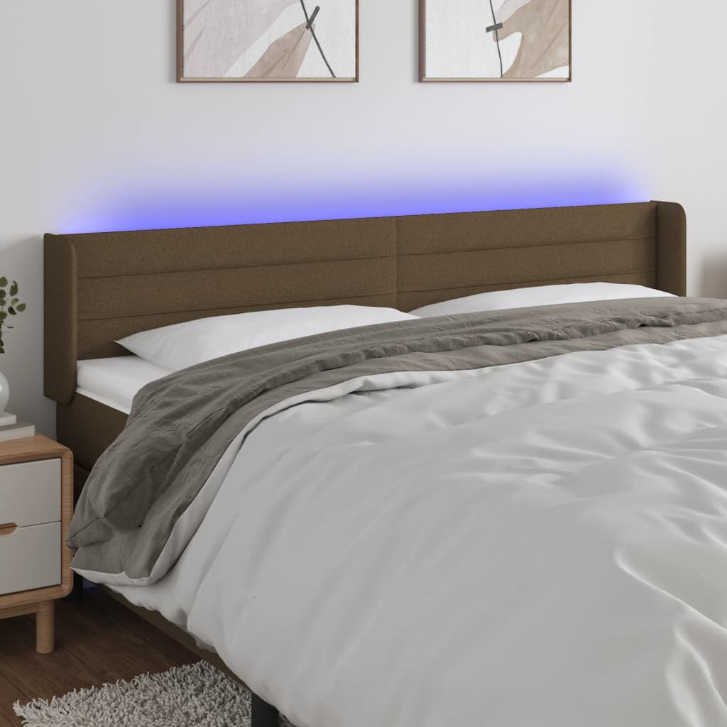 Tăblie De Pat Cu Led, , , Textil