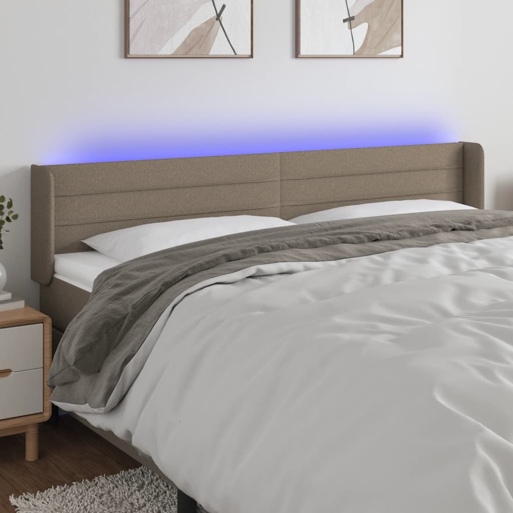 Tăblie De Pat Cu Led, , , Textil