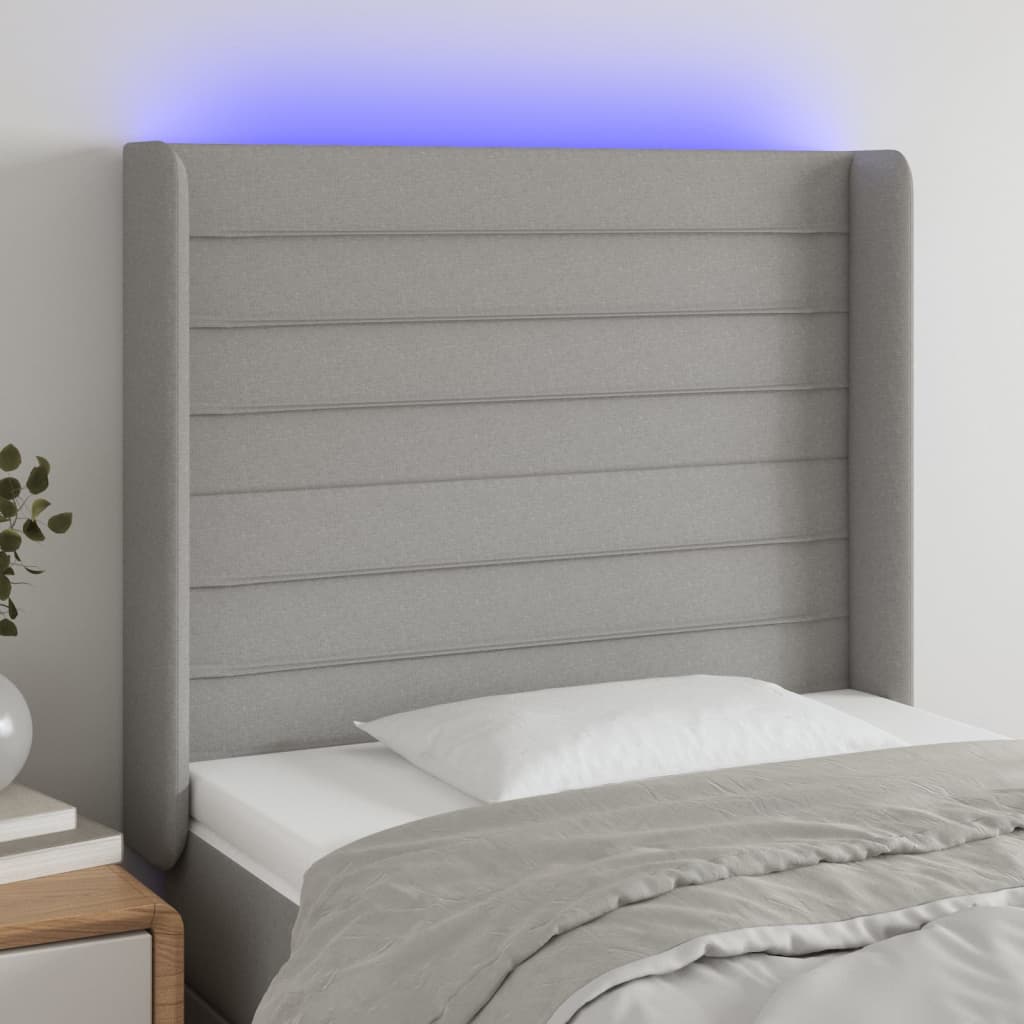Tăblie De Pat Cu Led, , , Textil