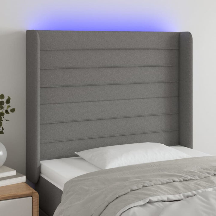 Tăblie De Pat Cu Led, , , Textil