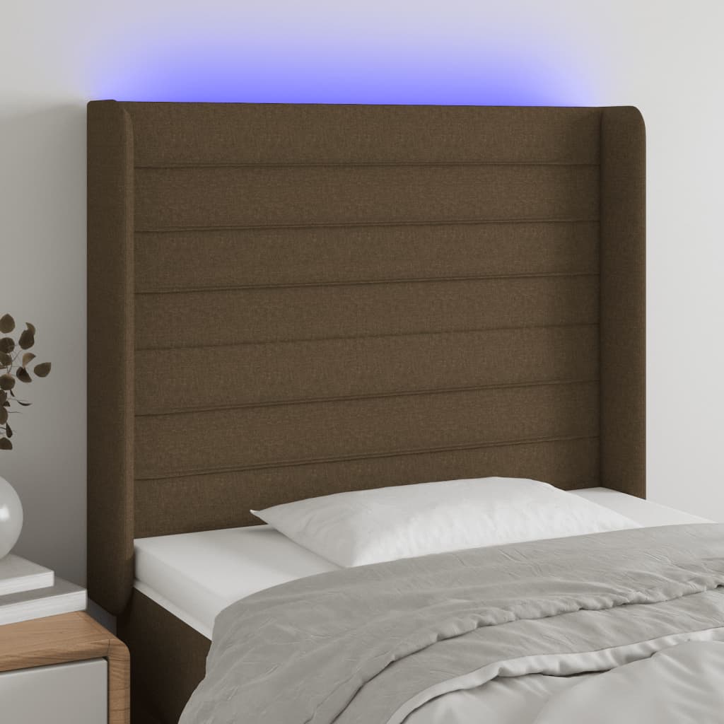 Tăblie De Pat Cu Led, , , Textil
