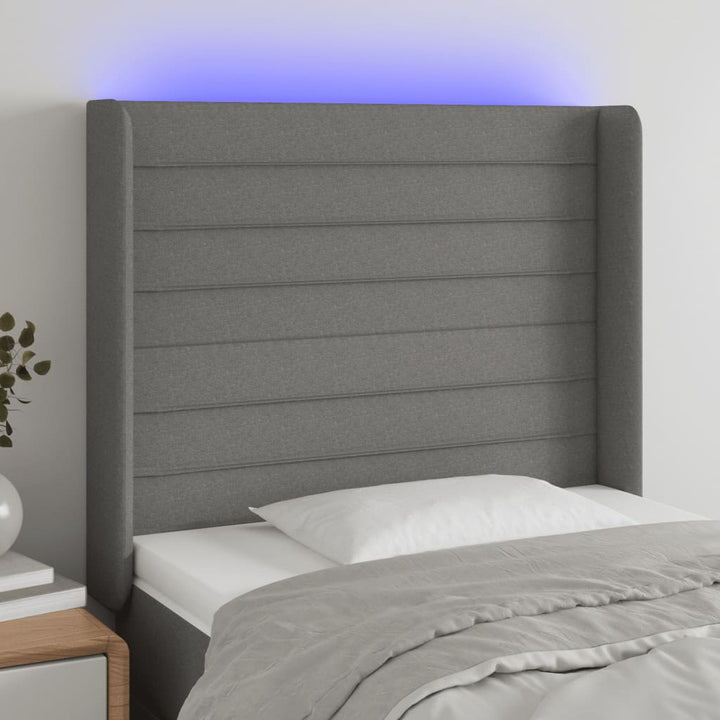 Tăblie De Pat Cu Led, , , Textil