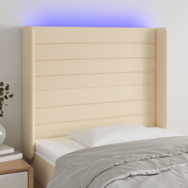 Tăblie De Pat Cu Led, , , Textil