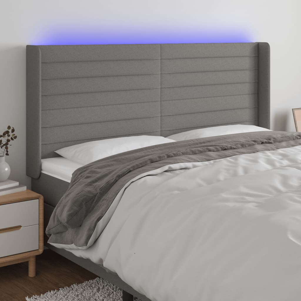 Tăblie De Pat Cu Led, , , Textil