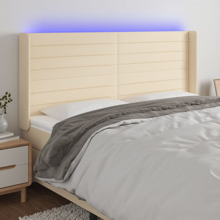 Tăblie De Pat Cu Led, , , Textil