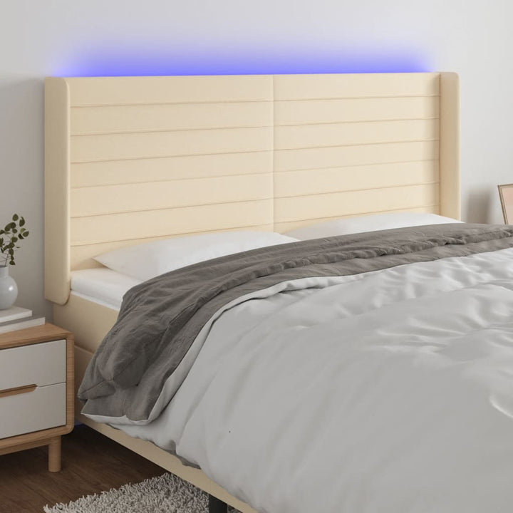 Tăblie De Pat Cu Led, , , Textil