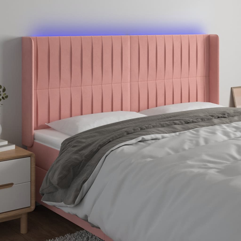 Tăblie De Pat Cu Led, , , Catifea