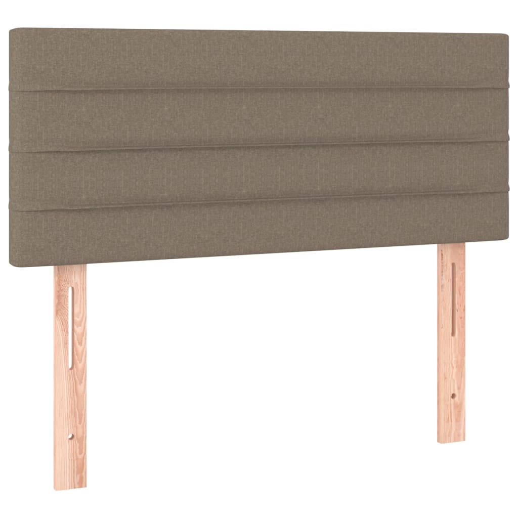 Pat Box Spring Cu Saltea, Gri Taupe, 90X200 Cm, Textil