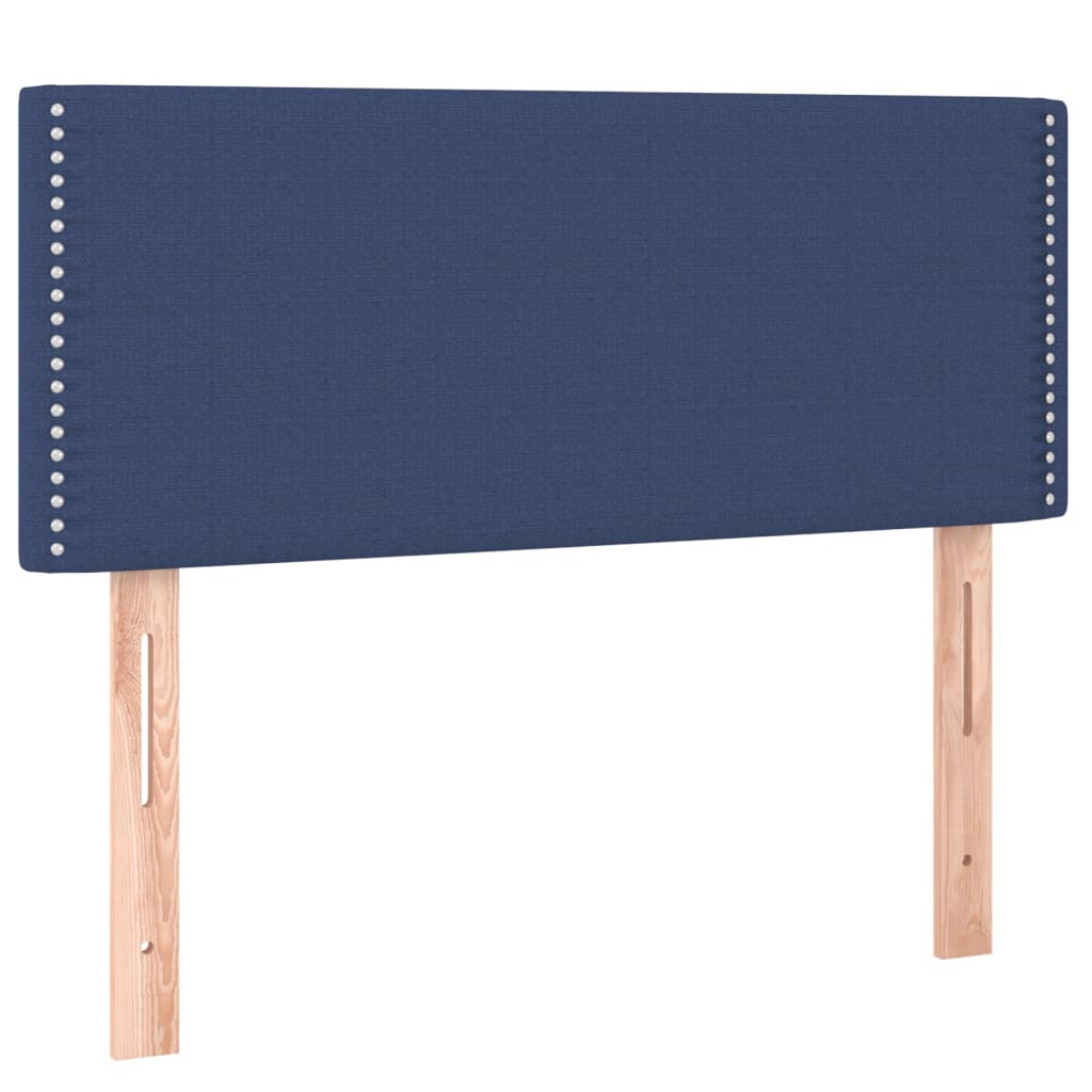 Pat Box Spring Cu Saltea, Albastru, 100X200 Cm, Textil