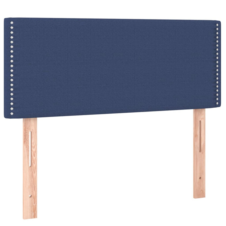 Pat Box Spring Cu Saltea, Albastru, 100X200 Cm, Textil