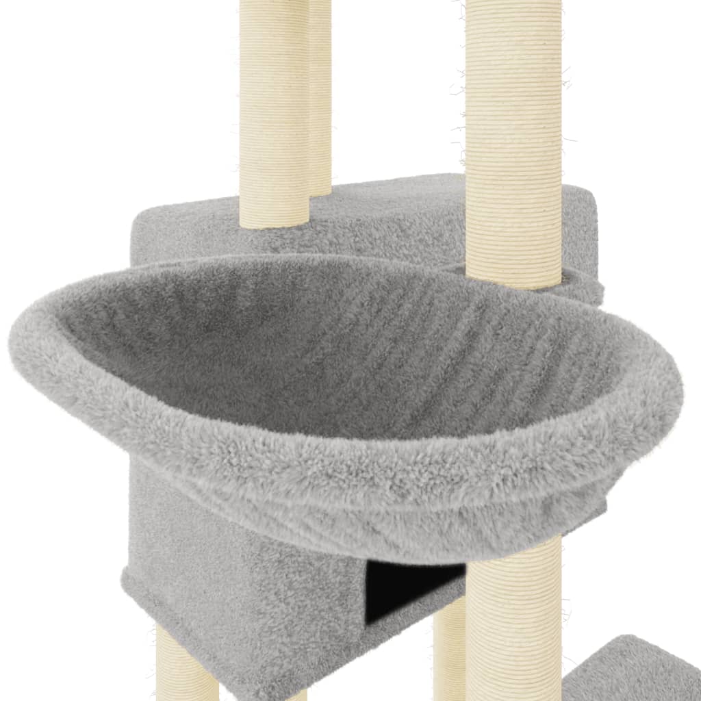 Ansamblu De Pisici, Stâlpi Din Funie Sisal, , 122 Cm