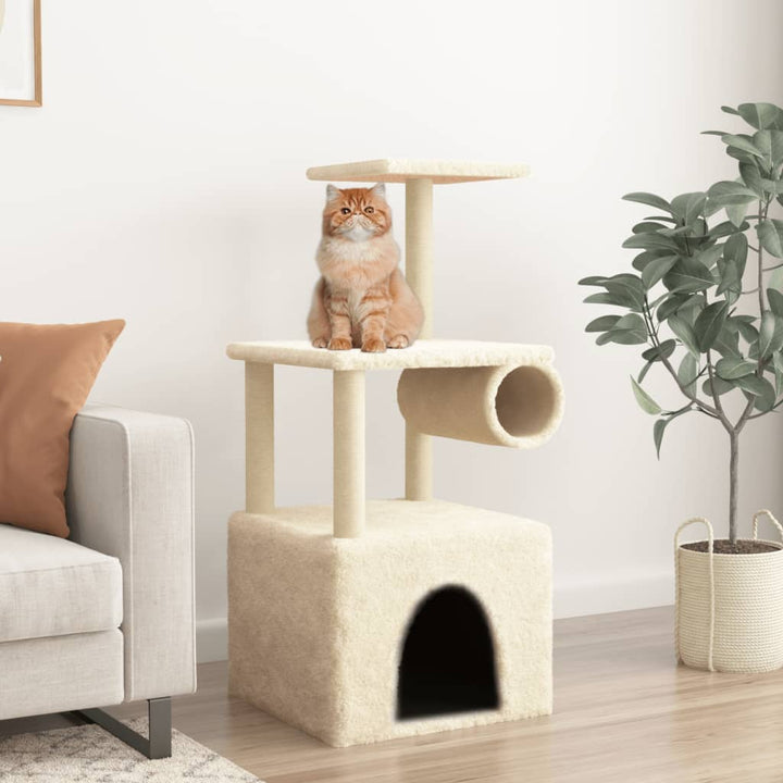 Ansamblu Pisici Cu Stâlpi Din Funie Sisal, , 109,5 Cm