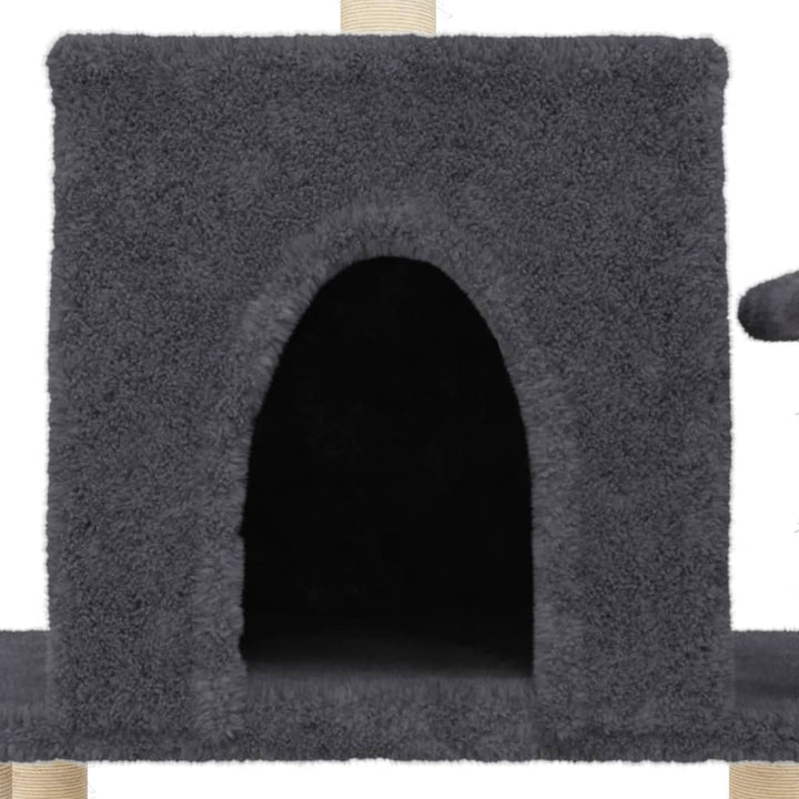 Ansamblu Pisici Cu Stâlpi Din Funie Sisal, , 122 Cm