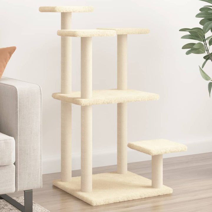 Stâlpi Zgâriat Pentru Pisici Cu Platforme, , 98,5 Cm