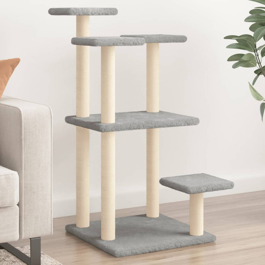 Stâlpi Zgâriat Pentru Pisici Cu Platforme, , 98,5 Cm