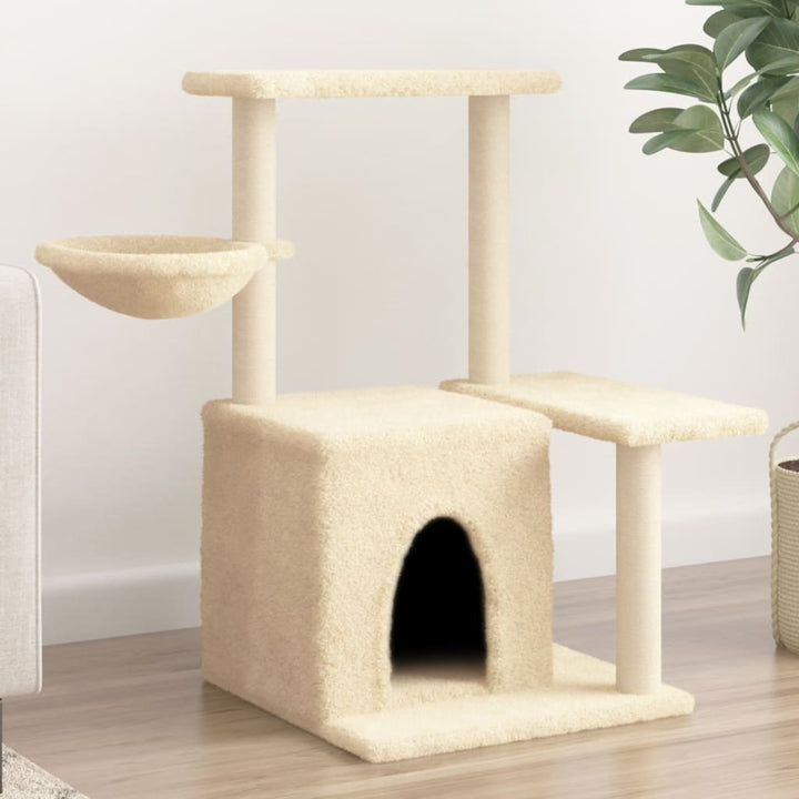 Ansamblu Pisici Cu Stâlpi Din Funie Sisal, , 83 Cm