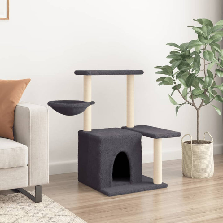 Ansamblu Pisici Cu Stâlpi Din Funie Sisal, , 83 Cm
