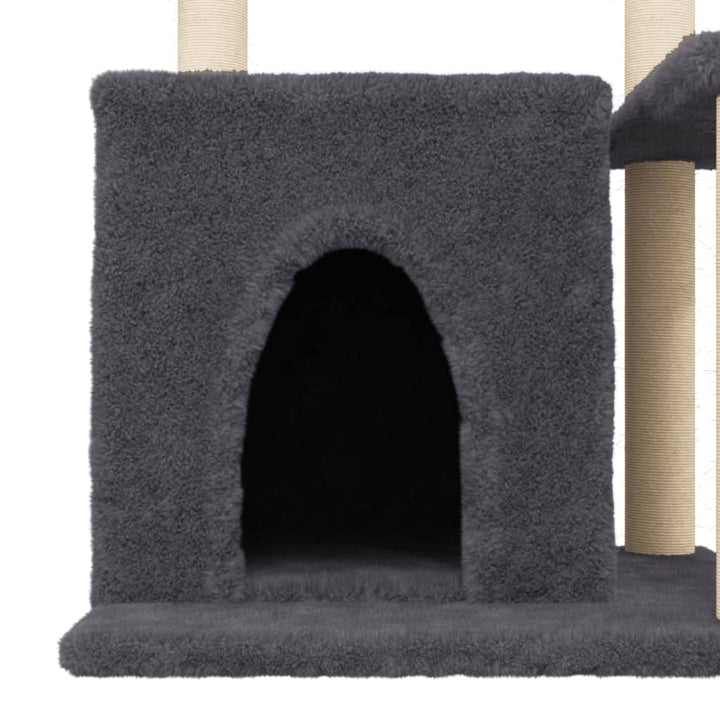 Ansamblu Pisici Cu Stâlpi Din Funie Sisal, , 83 Cm