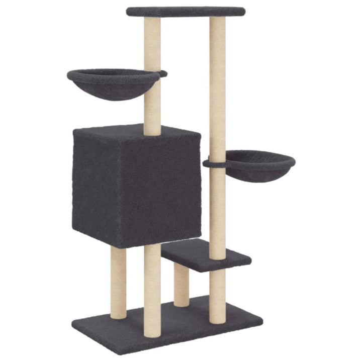 Ansamblu Pisici Cu Stâlpi Din Funie Sisal, , 117 Cm