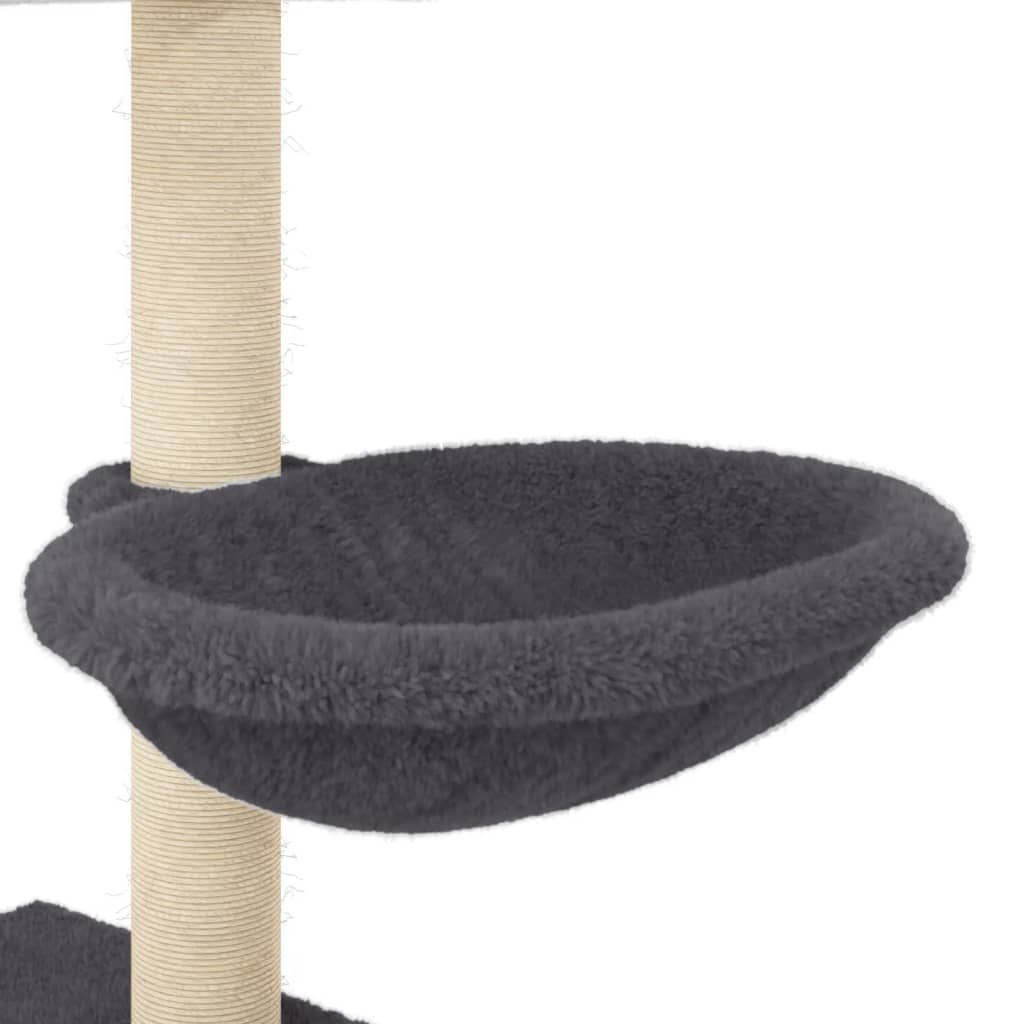 Ansamblu Pisici Cu Stâlpi Din Funie Sisal, , 117 Cm