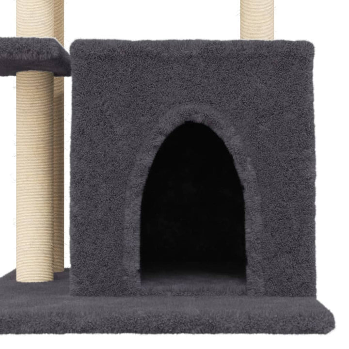 Ansamblu Pisici Cu Stâlpi Din Funie Sisal, , 83,5 Cm
