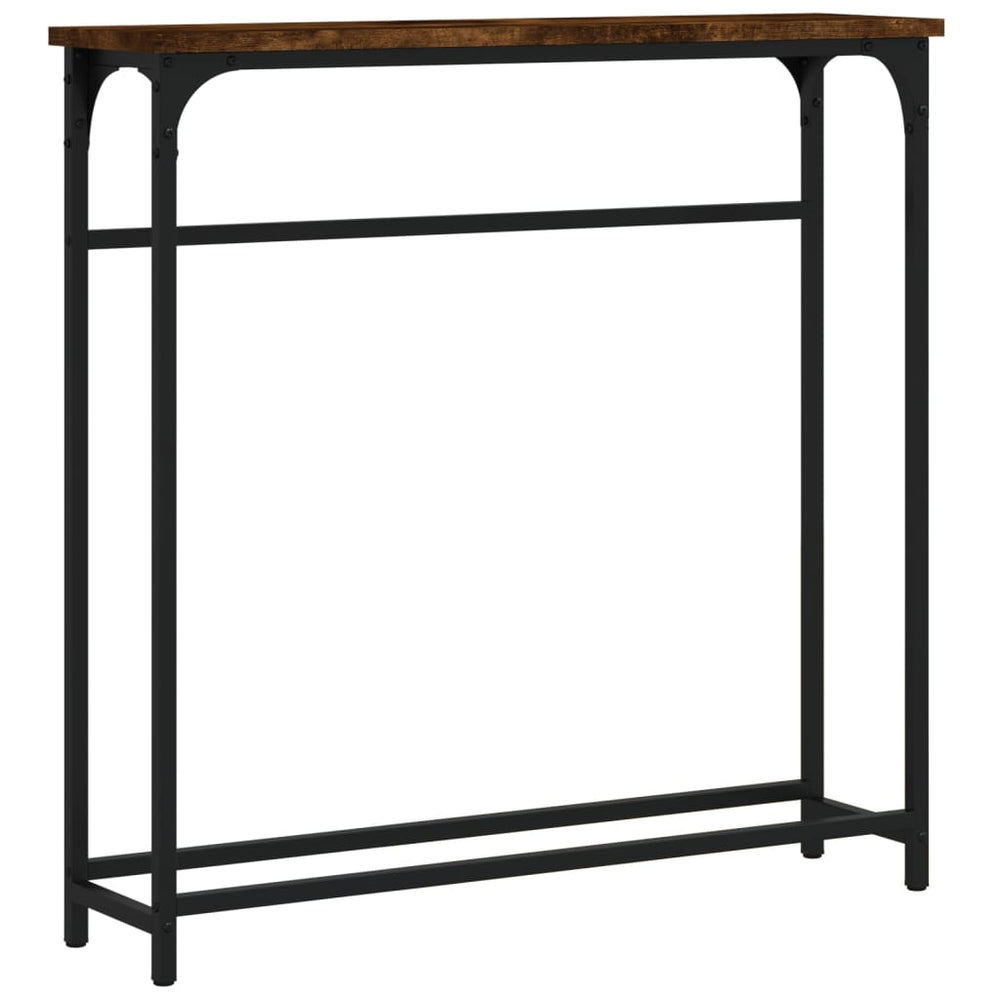 Masă Consolă, Stejar Fumuriu, 75X19,5X75 Cm, Lemn Prelucrat