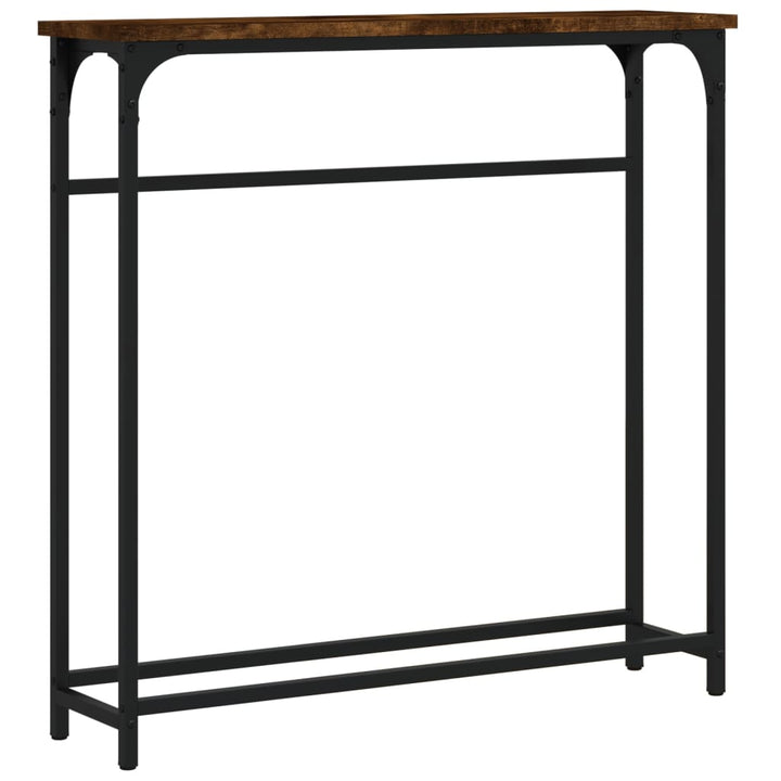Masă Consolă, Stejar Fumuriu, 75X19,5X75 Cm, Lemn Prelucrat