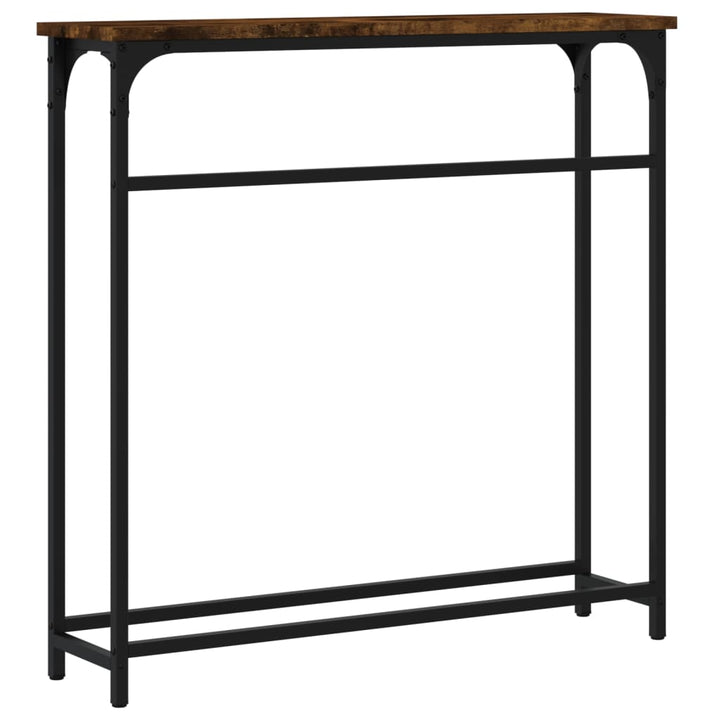Masă Consolă, Stejar Fumuriu, 75X19,5X75 Cm, Lemn Prelucrat